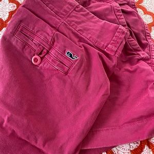 Vineyard Vines magenta khaki shorts